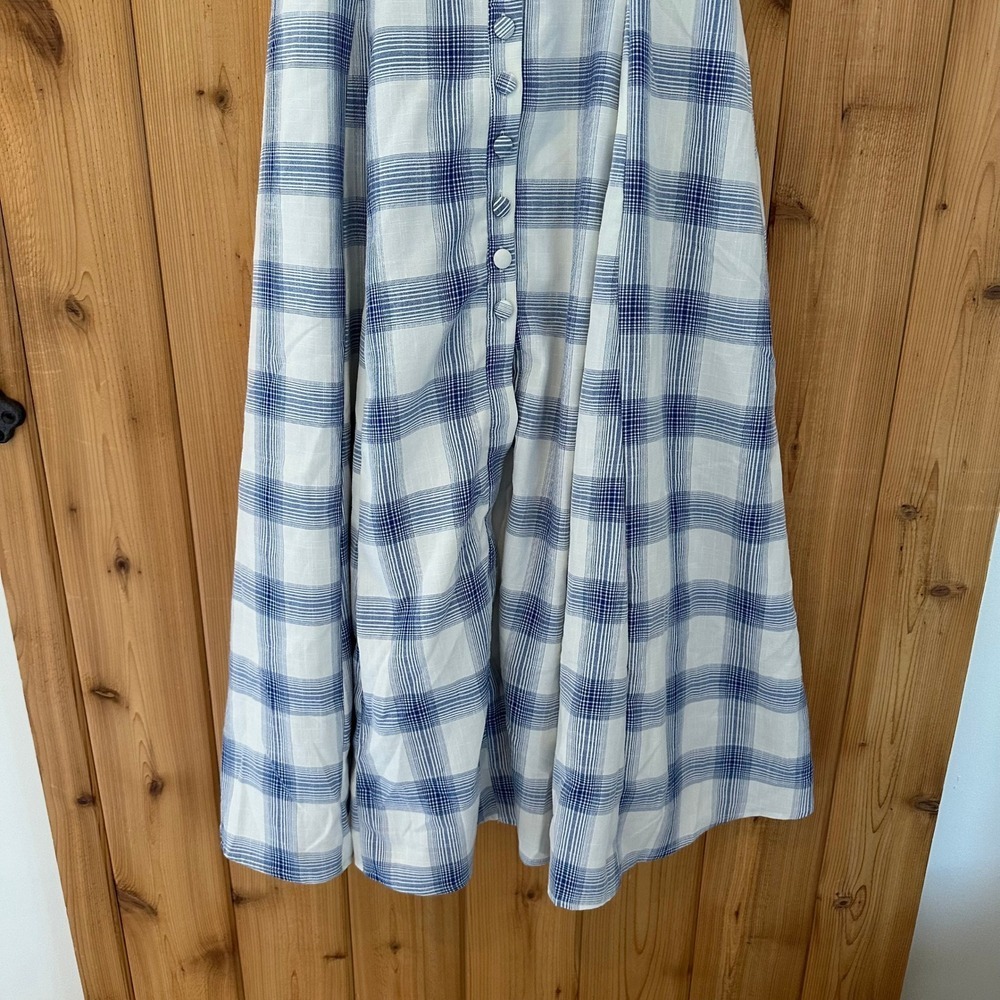 Lulus Keep on Charming Plaid Button-Front Midi Dress Size Small - Picture 10 of 12